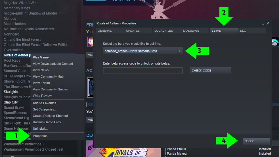 How to enable the Steam beta client